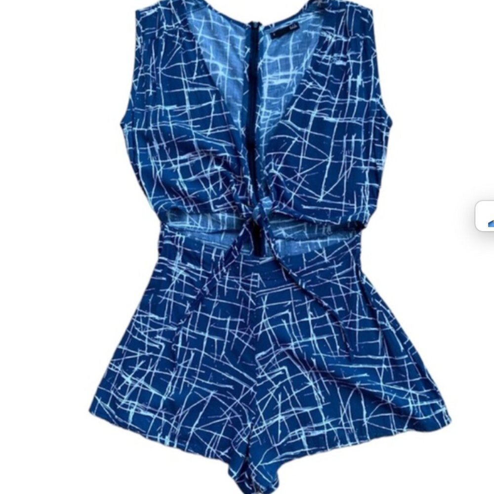 Stylish Blue Patterned Jumpsuit